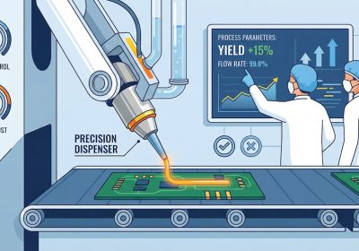 接着剤塗布の歩留まり改善！工業用ディスペンサー条件出しの順番